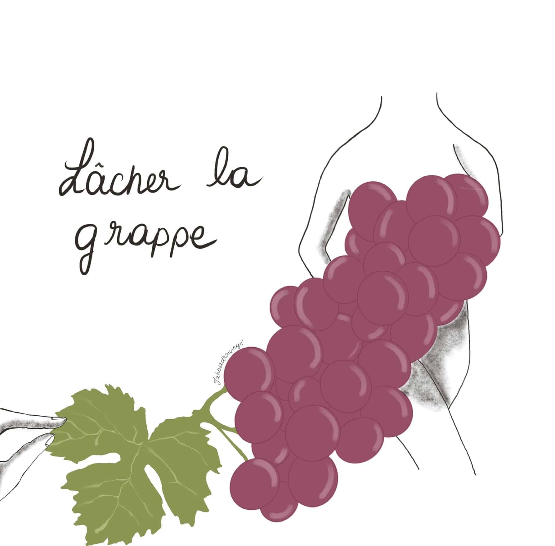 Dessin de "Lâcher la grappe"