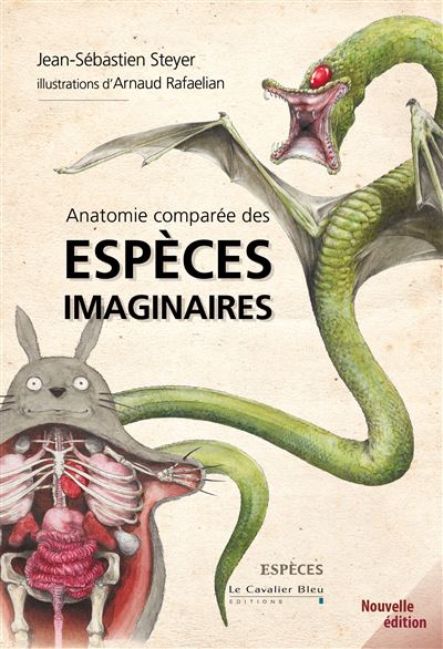 couverture de livre avec image de monstre vert et titre espèces imaginaires
