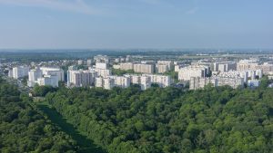 Meudon-la-Forêt et forêt vue aérienne drone