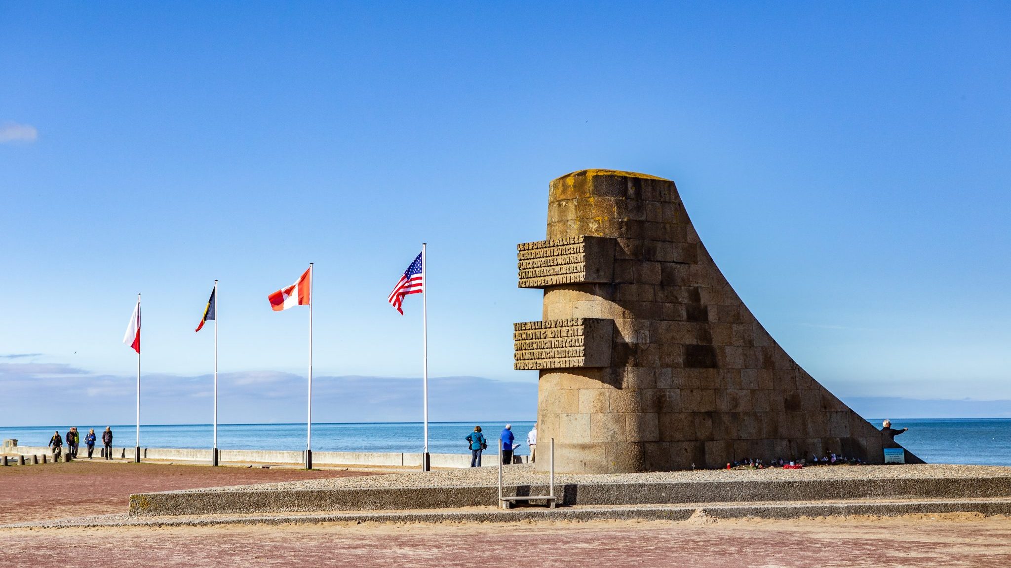 La plage d'Omaha Beach en Normandie.