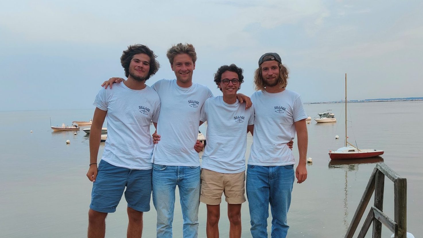 Francesco, Clément, Stanislas et Martin, les fondateurs du Projet Sillage Atlantique