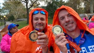Frédéric court le marathon de New-York avec son orthoprothésiste