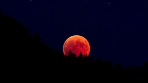 Une éclipse lunaire totale.