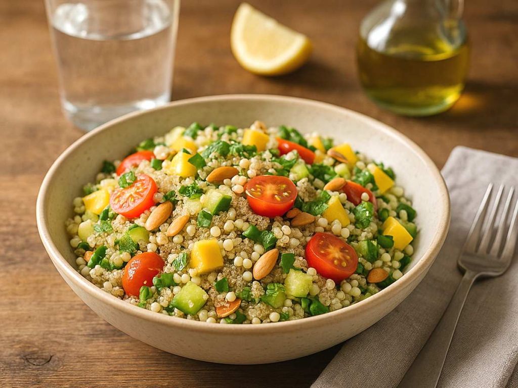 Cette salade de couscous perlé se transforme en super-aliment grâce à cette céréale africaine ancestrale