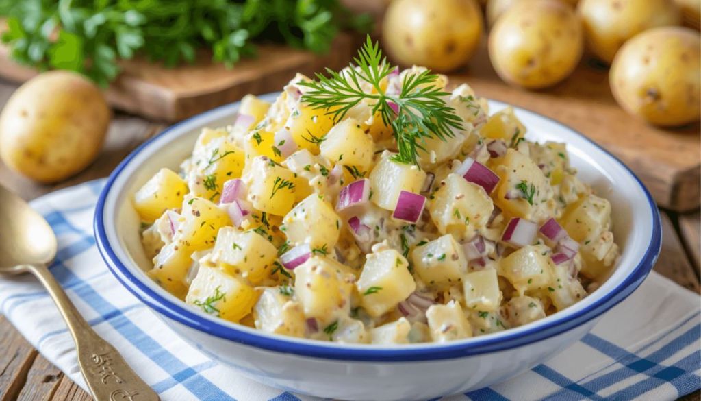 Cette salade de pommes de terre devient incroyable avec cet ingrédient fraîcheur de juin
