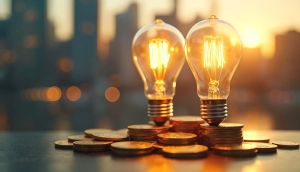 Ampoules allulmées sur lit de pièces - - crédit photo : Vadym via Adobe Stock