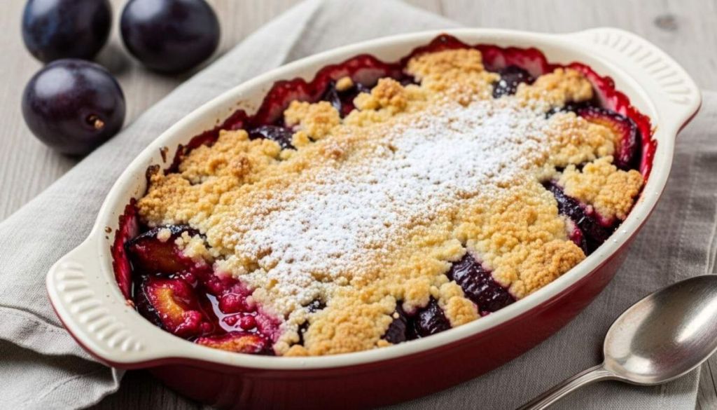 Croustillant dehors, fondant dedans : le crumble aux prunes que ma grand-mère ne ratait jamais