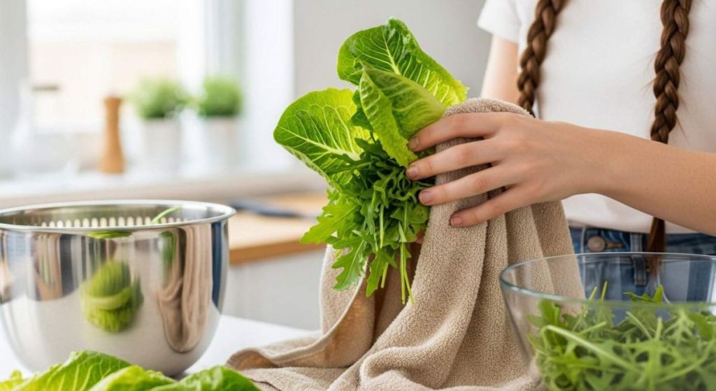 Le geste inattendu qui redonne vie à une salade flétrie après 5 jours au frigo