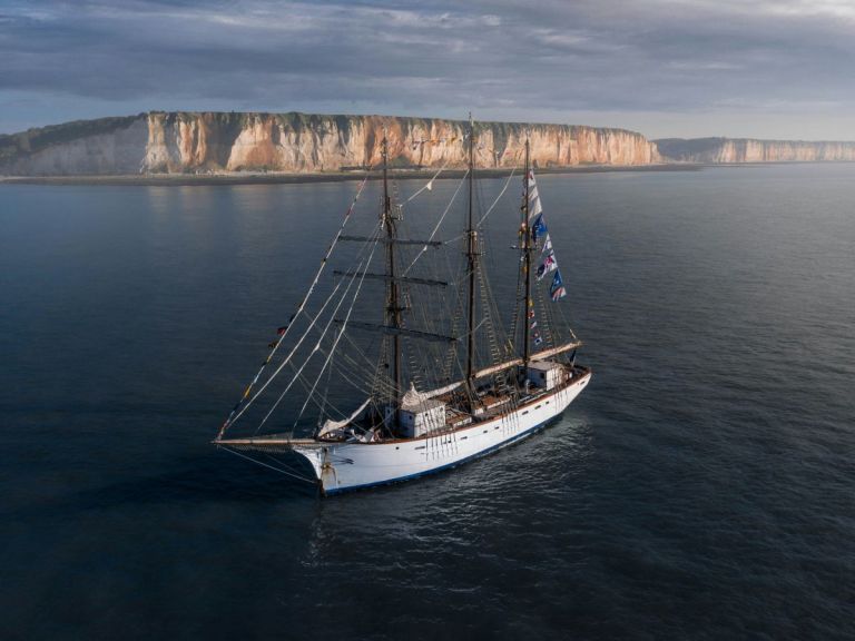 The Marité off the coast of Normandy, France