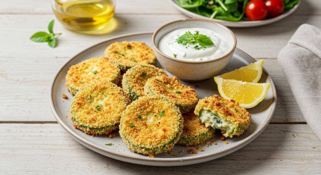 Fini le gratin de courgettes tout mou : cette version panée au parmesan est croustillante, rapide et ultra gourmande