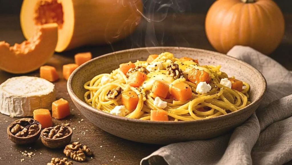 Ces pâtes fondantes à la courge et au chèvre sont un condensé de chaleur et de douceur automnale
