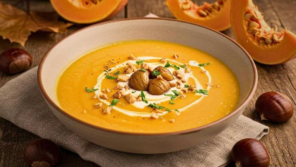 “C’est doux, velouté, profondément réconfortant…” : ce velouté potimarron-châtaignes est un bol de chaleur automnal