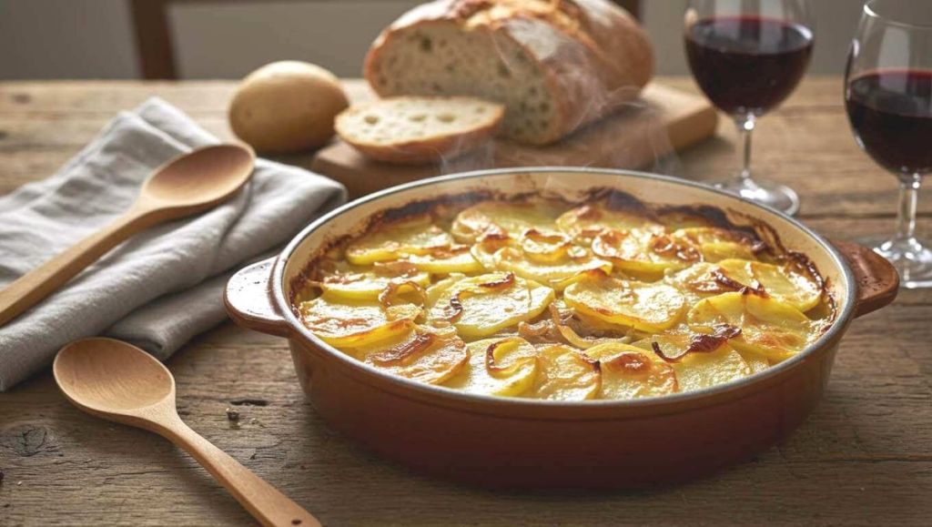 Un lit de pommes de terre au bouillon, des oignons dorés… le plat d’automne qui réconcilie tout le monde