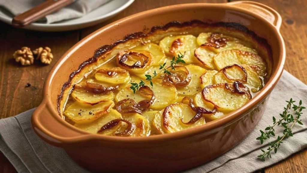 Pommes boulangères fondantes au bouillon clair