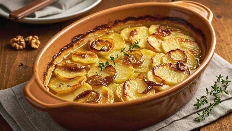 Pommes boulangères fondantes au bouillon clair