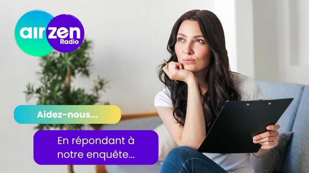 Femme qui réfléchir pour répondre à une enquête