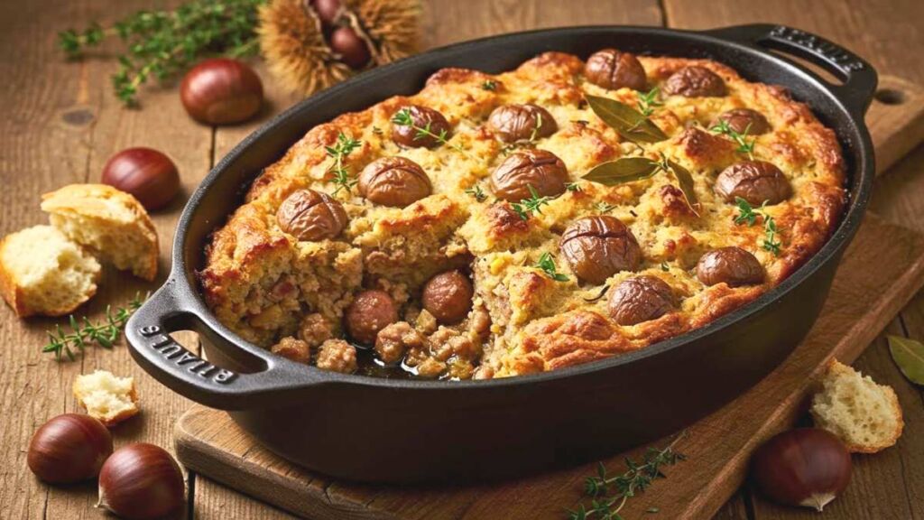 Farce aux marrons parfaite du chef pour Noël : moelleuse, parfumée et idéale avec une dinde ou un chapon