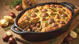 Farce aux marrons parfaite du chef pour Noël : moelleuse, parfumée et idéale avec une dinde ou un chapon