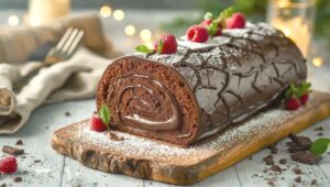 La bûche chocolat qu’on refait chaque année parce qu’elle est inratable, fondante et terriblement gourmande