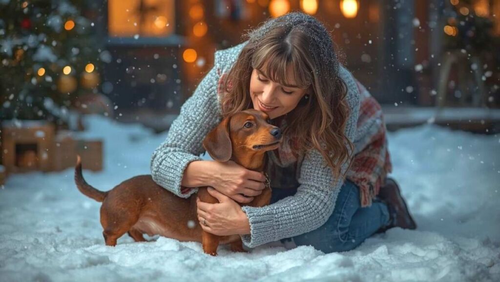 La maîtresse n’y croyait plus : sa chienne réapparaît miraculeusement pour Noël, après 4 ans d’absence