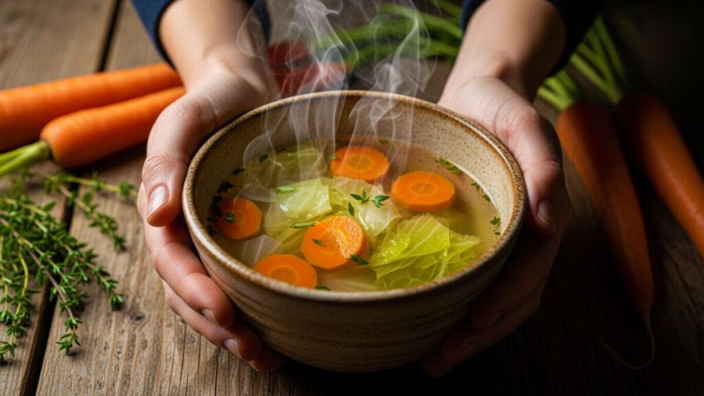 L’arme secrète des gourmands pour se remettre des excès : un simple bouillon aux légumes oubliés