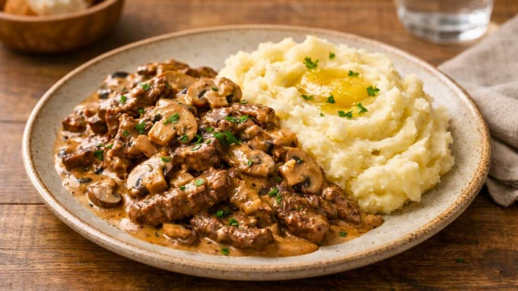 Le bœuf Stroganov, ce plat oublié qui revient en force : sa sauce onctueuse va vous faire oublier tous les autres mijotés