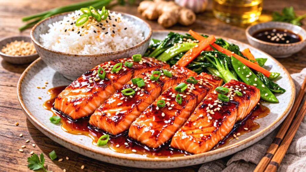Ce saumon teriyaki prêt en 20 minutes offre un glaçage brillant et un cœur incroyablement fondant