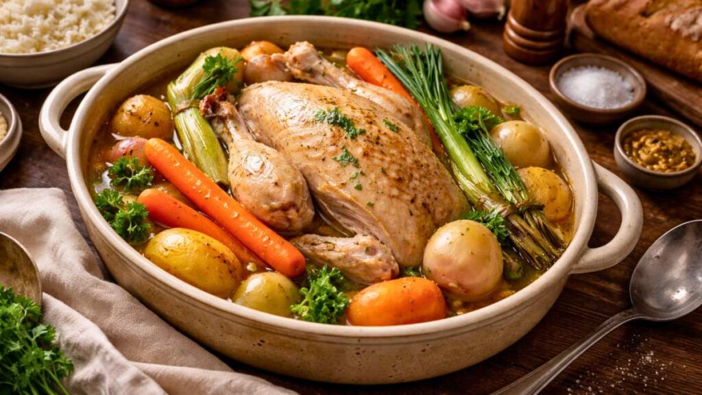 Cette recette de poule au pot de grand-mère fait chavirer les cœurs et réveille les papilles