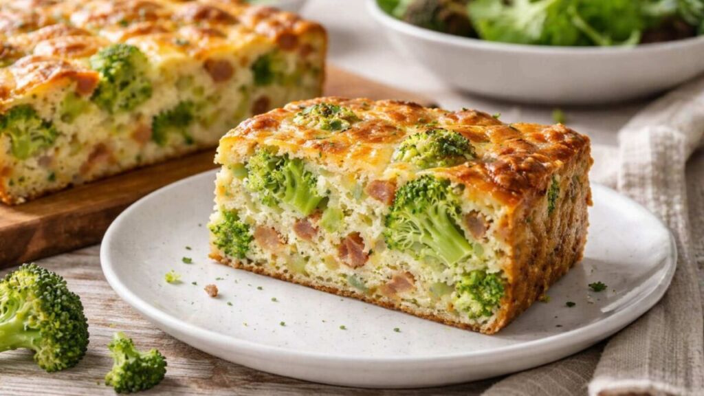 Léger comme un nuage mais terriblement gourmand : le gâteau brocoli bacon qui fait oublier les excès