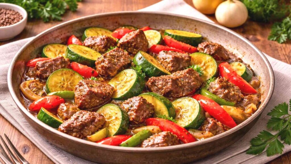 Bœuf juteux, courgettes fondantes, épices chaudes : cette poêlée réconforte sans jamais peser sur l’estomac