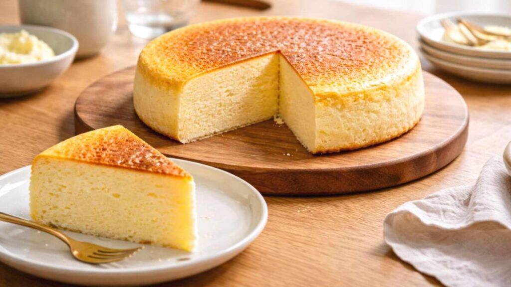 Ce gâteau japonais façon cheesecake au chocolat blanc défie toutes les recettes classiques avec sa légèreté bluffante