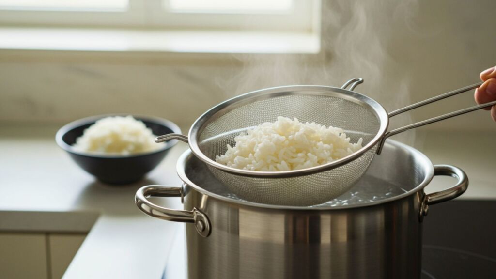 On vous a mal appris à cuire le riz : cet ustensile oublié garantit des grains légers et jamais collants