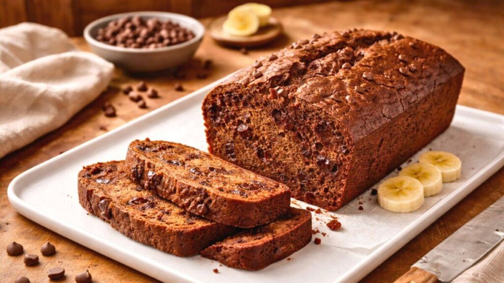 Banana bread au chocolat noir : la recette qui rend chaque après-midi gris soudainement beaucoup plus doux