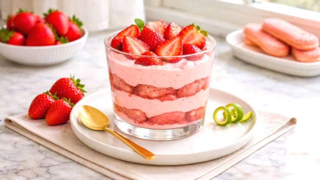 Ce tiramisu aux biscuits roses de Reims et fraises de Laurent Mariotte change vraiment tout pour un dessert de saison