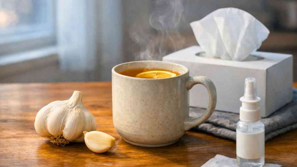 Fin d’hiver et rhume : l’ail intrigue toujours mais les vrais réflexes efficaces sont bien plus simples à appliquer
