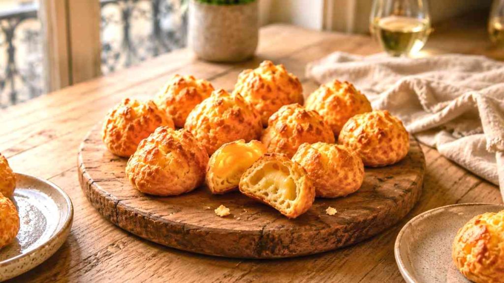 Ces choux salés au comté donnent un apéro doré, fondant et parfumé avec une pâte à choux bien gonflée en 25 minutes