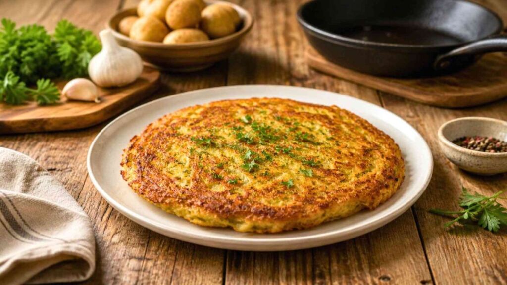 Une galette ardéchoise dorée à la poêle, croustillante dehors et fondante dedans avec trois gestes simples à suivre