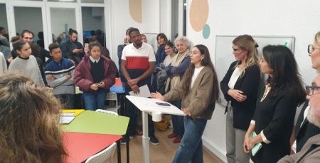 Inauguration du nouveau Cap Lab de Cap d'Agir à la Cité Bleue à Bordeaux.