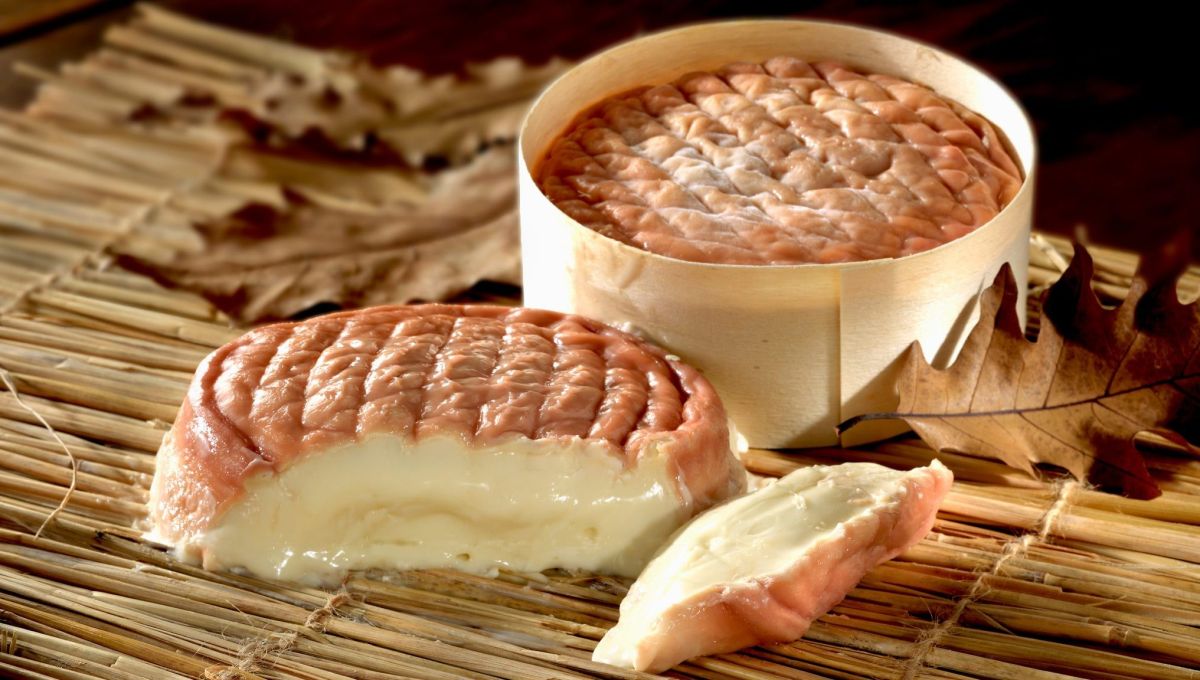 Un morceau d'époisses, fromage.