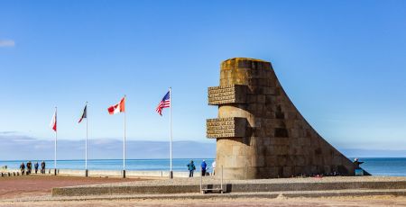 La plage d'Omaha Beach en Normandie.