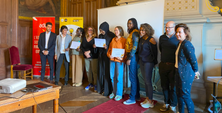 Le concours de pitch organisé par l'ADIE dans le 20ème arrondissement de Paris.