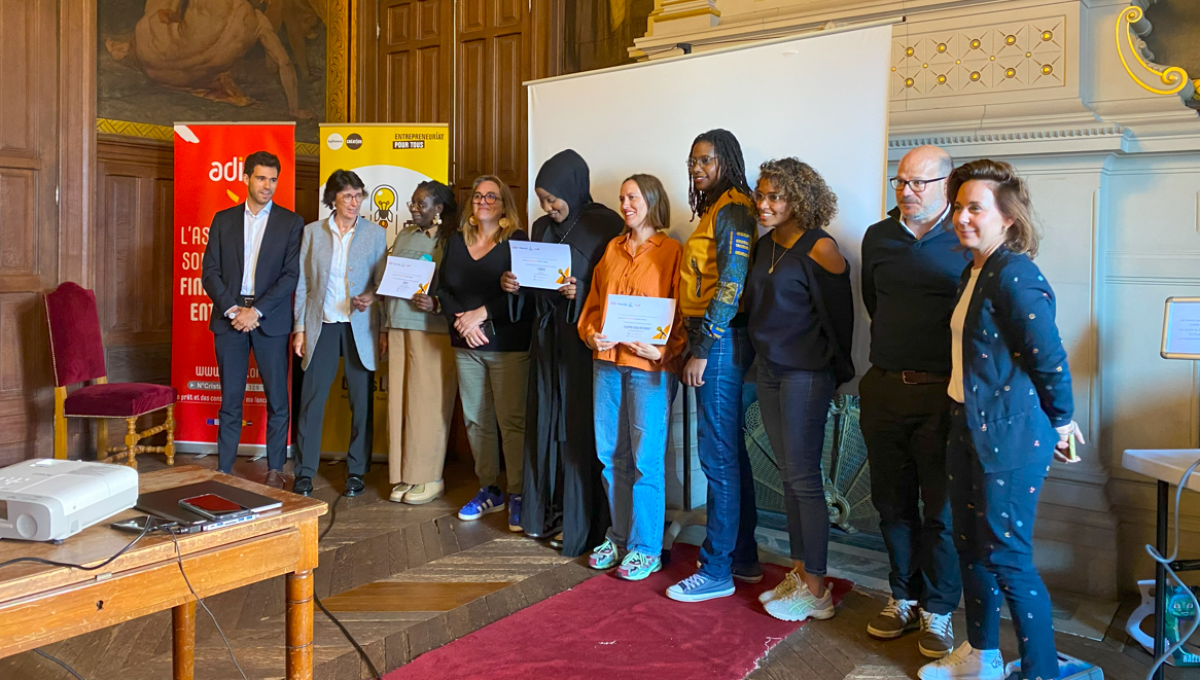 Le concours de pitch organisé par l'ADIE dans le 20ème arrondissement de Paris.