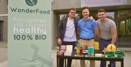 Brice Tricou, Lucas Guitard et Alexis Louli sont les fondateurs de WonderFood à Bordeaux.