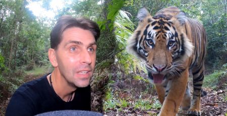 Chanee et un tigre de sumatra