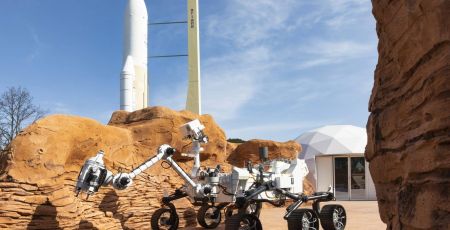 paysage martien avec rover