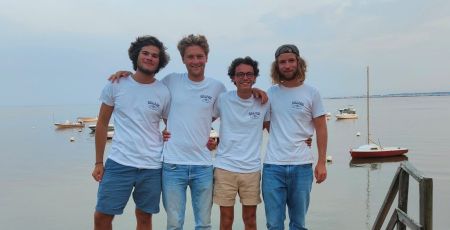 Francesco, Clément, Stanislas et Martin, les fondateurs du Projet Sillage Atlantique