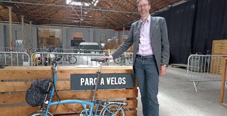 Stein van Oosteren en déplacement à Bordeaux à l'occasion d'une conférence sur le vélo.
