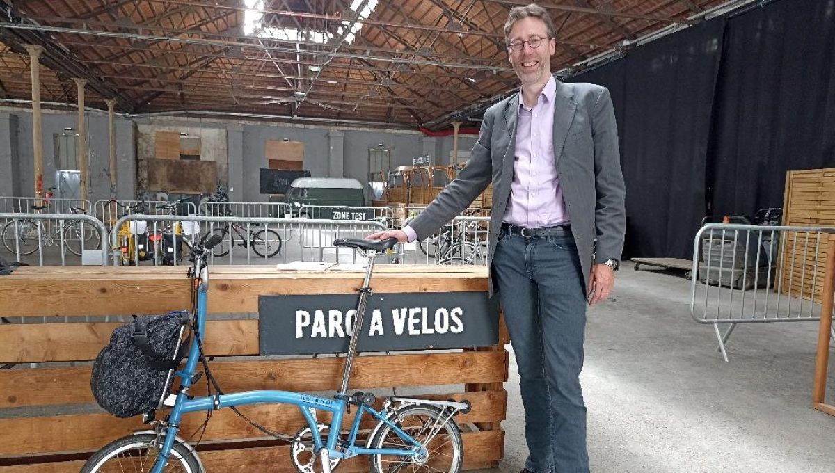 Stein van Oosteren en déplacement à Bordeaux à l'occasion d'une conférence sur le vélo.