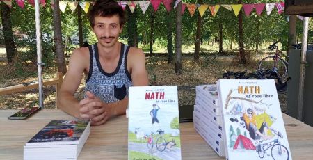 Nathan Pigourier à la Fête du vélo à Bordeaux en juin 2022.