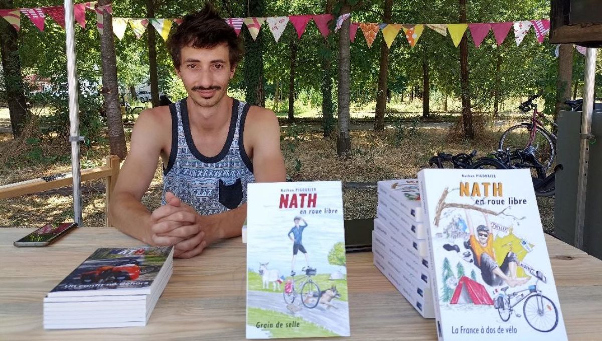 Nathan Pigourier à la Fête du vélo à Bordeaux en juin 2022.